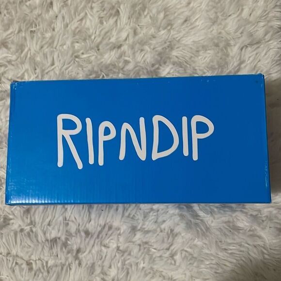 Ripndip purple camo lord nermal cat flipping off meme loafer skater shoe size 5 - Picture 4 of 10